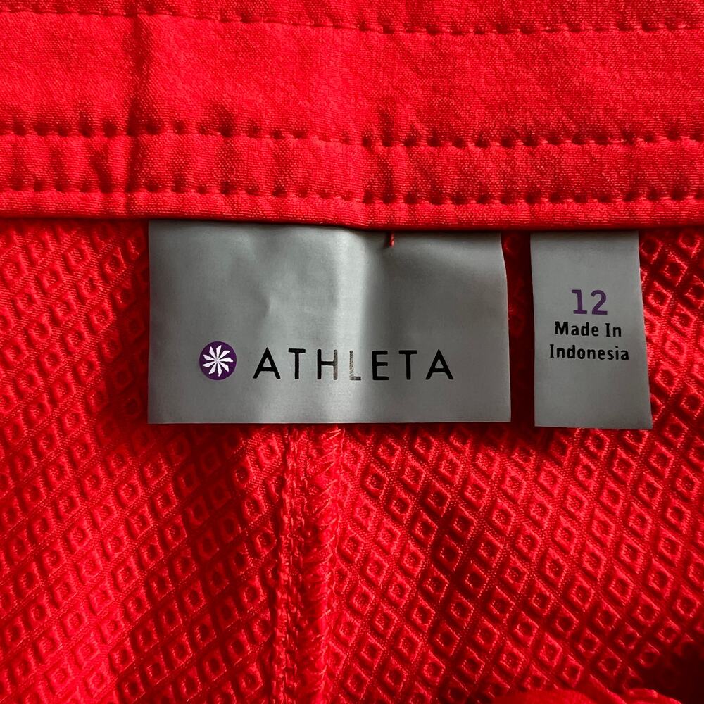 Athleta Red Board Shorts Women’s Size 12 Swim Surf Athletic - Picture 4 of 10